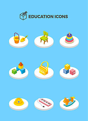 아이콘 교육 의자 가방 사람없음 장난감 블록 유치원 목마 놀이터 모종삽 입체 아이소메트릭 멜로디언 유치원모자 2D아이콘 AI파일 모자_잡화 잡화 가구 놀이 삽 파일형식 벡터