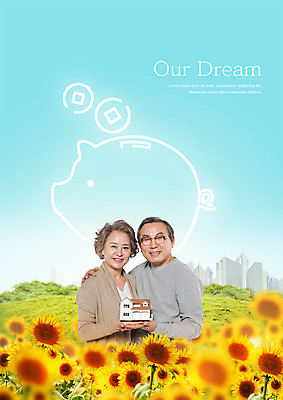 PSD 편집 편집이미지 여자 노년 남자 가족 해바라기 주택 웃음 빌딩 상반신 성인 두명 실버라이프 모형 노부부 저축 한국인 돼지저금통 60대 내집마련 금융의날 이미지편집 라이프스타일 부부 꽃 관계 부동산 표정 사람 동양인 건물 금융 저금통 파일형식 법정기념일