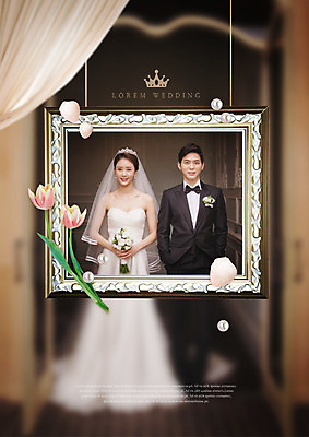 전신 PSD 편집 편집이미지 여자 남자 신부 부케 웨딩드레스 신랑 결혼 가족 액자틀 서기 정장 턱시도 20대 성인 두명 한국인 튤립 진주 성인만 이미지편집 드레스 옷 꽃 꽃다발 액자 관계 모션 틀 사람 동양인 이벤트 청년 보석 파일형식