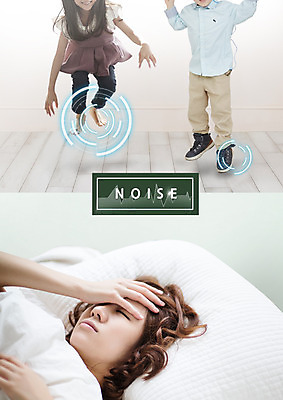 PSD 편집 편집이미지 여자 남자 어린이 스트레스 상반신 20대 성인 세명 눕기 눈감음 점프 한국인 두통 소음 층간소음 홀로그램 이미지편집 모션 사람 동양인 청년 소리 질병 파일형식