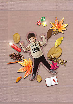 전신 PSD 편집 편집이미지 어린이교육 교육 남자 어린이 단풍 낙엽 한명 웃음 책 독서 연필 블록 한국인 가을 솔방울 소년만 이미지편집 1 계절 잎 학용품 표정 사람 동양인 필기구 남자만 어린이만 파일형식