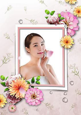 PSD 편집 편집이미지 우먼라이프 여자 꽃 나뭇잎 프레임 액자틀 한명 상반신 20대 성인 뷰티 한국인 물방울 튜브탑 의료성형뷰티 성인여자한명만 이미지편집 식물 1 라이프스타일 액자 상의 잎 틀 사람 동양인 청년 여자한명만 성인여자만 파일형식