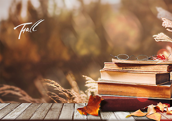 PSD 편집 편집이미지 낙엽 갈대 사람없음 책 독서 쌓기 가을 이미지편집 식물 계절 잎 모션 파일형식