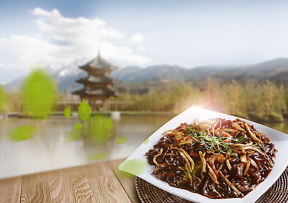 PSD 구름 편집 편집이미지 접시 호수 음식 하늘 나뭇잎 사람없음 면류 짜장면 정자 쟁반짜장 이미지편집 자연요소 식기 건축물 잎 중식 파일형식