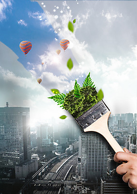 PSD 구름 편집 편집이미지 손 페인팅 하늘 나뭇잎 한손 한명 빌딩 신체부위 자연보호 환경 그린캠페인 열기구 도시 오염 숲 페인트붓 대기오염 미세먼지 이미지편집 자연요소 1 캠페인 잎 항공교통 자연 사람 건물 붓 환경오염 보호 먼지 파일형식