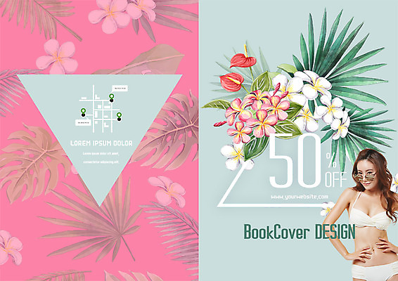 PSD 템플릿 편집 표지디자인 북디자인 출판디자인 여자 표지 꽃 리플렛 허리손 북커버 나뭇잎 한명 이벤트 팜플렛 상반신 20대 성인 여름 여름휴가 바캉스 쇼핑 비키니 선글라스 뷰티 세일 한국인 약도 의료성형뷰티 성인여자한명만 이미지템플릿 식물 1 계절 수영복 안경 포즈 잎 지도 휴가 사람 동양인 청년 여자한명만 성인여자만 파일형식 여름_계절
