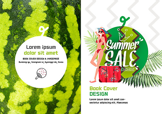 PSD 템플릿 편집 모자 표지디자인 북디자인 출판디자인 여자 표지 리플렛 북커버 과일 나뭇잎 여름음식 수박 한명 이벤트 팜플렛 성인 여름 여름휴가 바캉스 쇼핑 비키니 선글라스 야자수 뷰티 세일 여행가방 부채 제철음식 제철과일 이미지템플릿 나무 1 잡화 계절 수영복 안경 음식 잎 가방 휴가 사람 제철 파일형식 여름_계절