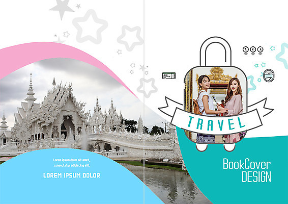 PSD 템플릿 편집 표지디자인 북디자인 출판디자인 여자 표지 별 리플렛 여행 북커버 해외건축 팜플렛 상반신 20대 성인 두명 친구 캐리어 한국인 연못 가교 성인여자만 이미지템플릿 자연요소 해외 건축물 건축 관계 사람 동양인 청년 여행가방 여자만 성인만 파일형식
