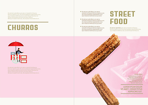 PSD 템플릿 편집 표지디자인 북디자인 출판디자인 표지 남자 리플렛 북커버 디저트 한명 팜플렛 파라솔 노점 노점상 츄러스 이미지템플릿 1 음식 사람 상점 파일형식