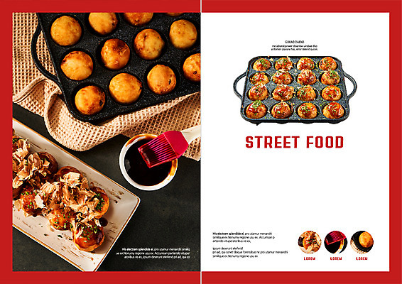 PSD 템플릿 편집 접시 표지디자인 북디자인 출판디자인 표지 리플렛 북커버 팜플렛 사람없음 그릴 천 간장 타코야키 가츠오부시 이미지템플릿 식기 식재료 주방용품 직물 양념 일본음식 파일형식