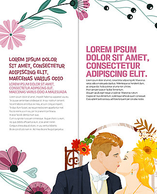 PSD 템플릿 편집 표지디자인 북디자인 커플 출판디자인 여자 남자 꽃 내지 신부 리플렛 웨딩드레스 신랑 결혼 2단접지 북커버 키스 정장 턱시도 팜플렛 상반신 성인 두명 이미지템플릿 식물 드레스 옷 관계 사람 이벤트 애정표현 파일형식