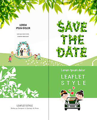 PSD 템플릿 편집 표지디자인 북디자인 커플 출판디자인 여자 표지 남자 신부 리플렛 신랑 결혼 2단접지 북커버 나뭇잎 팜플렛 여러명 성인 웨딩카 이미지템플릿 다수 잎 관계 자동차 사람 이벤트 파일형식