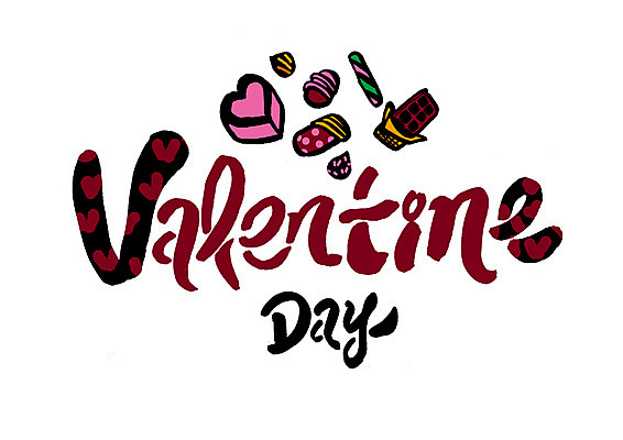 PSD 영어 음식 일러스트 캘리그라피 발렌타인데이 글자캘리그라피 사람없음 초콜릿 하트 데이 국내일러스트 모양 문자 기념일 데이이벤트 디저트 파일형식