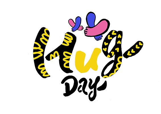 PSD 손 영어 일러스트 캘리그라피 포옹 글자캘리그라피 사람없음 하트 데이 허그데이 국내일러스트 모양 문자 기념일 안기 데이이벤트 신체부위 파일형식