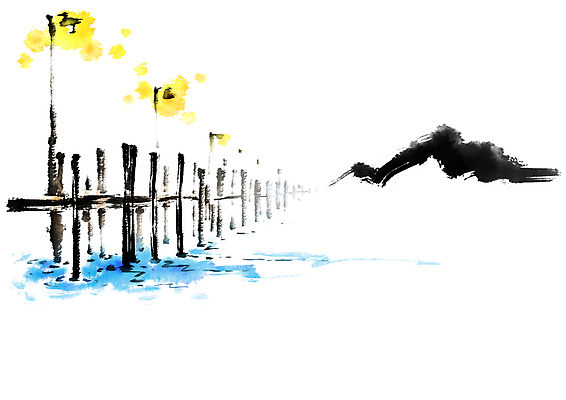 PSD 한국문화 한국전통 전통문화 가로등 일러스트 캘리그라피 붓터치 산 사람없음 울타리 가교 국내일러스트 동양문화 전통 건축물 공공시설 문화 한국 담장 파일형식