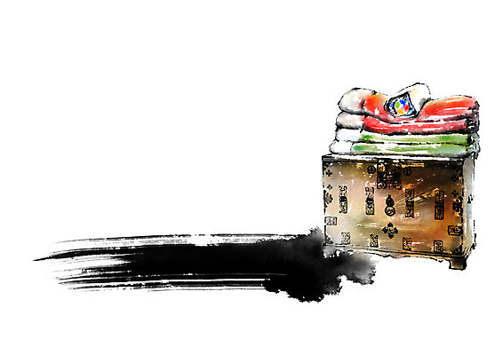 PSD 한국문화 한국전통 전통문화 일러스트 캘리그라피 베개 붓터치 전통소품 사람없음 이불 고가구 궤 문갑 국내일러스트 동양문화 전통 문화 가구 침구 한국 오브젝트 파일형식