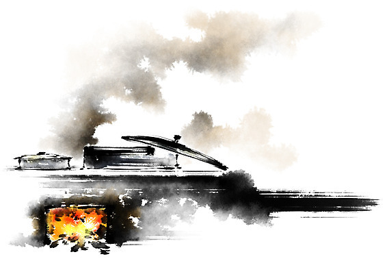 PSD 한국문화 한국전통 전통문화 일러스트 캘리그라피 붓터치 사람없음 주방 가마솥 아궁이 솥뚜껑 국내일러스트 동양문화 전통 문화 한국 솥 파일형식