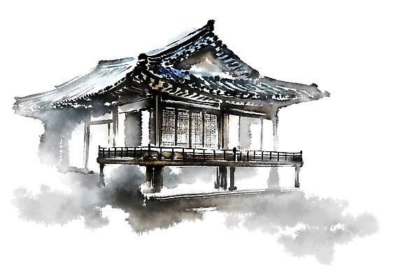 PSD 한국문화 한국전통 전통문화 고건축 한국건축 일러스트 캘리그라피 한옥 기와집 사람없음 국내일러스트 동양문화 전통 건축물 건축 문화 한국 파일형식