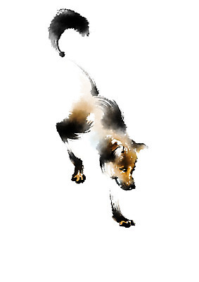 PSD 한마리 일러스트 캘리그라피 사람없음 십이지신 개 개띠 반려 국내일러스트 1 포유류 파일형식