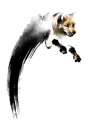 PSD 한마리 일러스트 캘리그라피 붓터치 사람없음 십이지신 개 개띠 반려 국내일러스트 1 포유류 파일형식