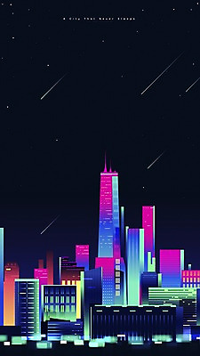 별 백그라운드 야경 일러스트 밤하늘 빌딩 사람없음 건물 빛 도시풍경 도시 야간 유성 네온 그라데이션 도시백그라운드 국내일러스트 AI파일 자연요소 건축물 하늘 풍경 파일형식 벡터 풍경_경치