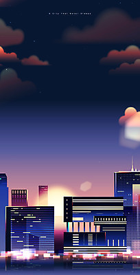 구름 백그라운드 야경 일러스트 하늘 빌딩 사람없음 건물 도시풍경 노을 일몰 도시 네온 그라데이션 도시백그라운드 국내일러스트 AI파일 자연요소 건축물 풍경 야간 파일형식 벡터 풍경_경치