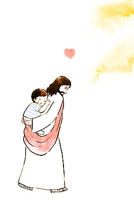 전신 PSD 남자 기독교 종교 어린이 일러스트 수채화 서기 성인 두명 하트 예수 번짐 업기 동행 국내일러스트 모양 모션 사람 신_종교 파일형식 효과