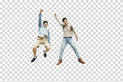 전신 편집이미지 남자 대학생 미소 20대 성인 두명 앞모습 친구 청춘 점프 우정 한국인 즐거움 열정 PNG 성인남자만 브로맨스 편집소스 학생 감정 뷰포인트 컨셉 관계 모션 표정 사람 동양인 청년 남자만 성인만 파일형식