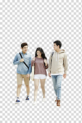 전신 편집이미지 여자 남자 대학생 20대 성인 앞모습 세명 친구 청춘 걷기 우정 한국인 PNG 성인만 편집소스 학생 뷰포인트 컨셉 관계 모션 사람 동양인 청년 파일형식