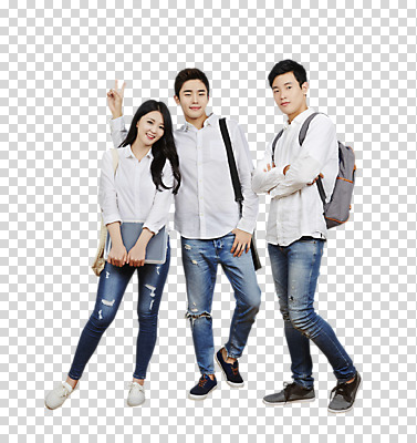전신 편집이미지 여자 남자 대학생 서기 미소 20대 성인 앞모습 세명 친구 팔짱 우정 한국인 브이 PNG 성인만 편집소스 학생 뷰포인트 관계 모션 표정 사람 동양인 손짓 청년 파일형식