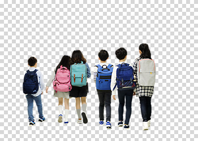 전신 편집이미지 여자 어린이교육 남자 초등학생 어린이 책가방 초등학교 여러명 뒷모습 10대 친구 걷기 한국인 PNG 편집소스 학생 교육 뷰포인트 다수 가방 학교 관계 모션 청소년 사람 동양인 파일형식