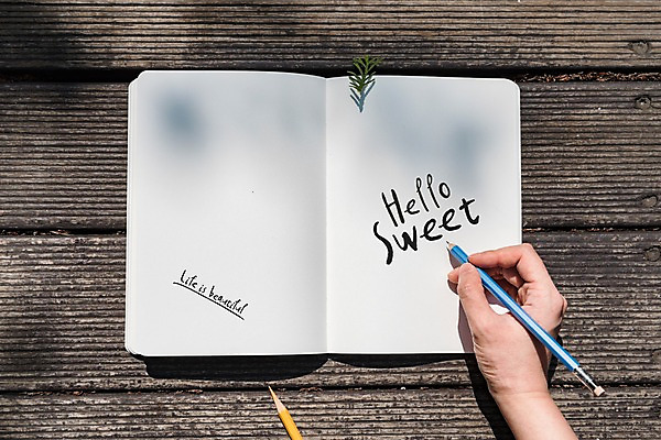 주간 PSD 편집이미지 손 캘리그라피 색연필 들기 야외 신체부위 연필 공책 나무바닥 목업 이미지편집 자연요소 모션 문구용품 학용품 바닥 사람 필기구 파일형식