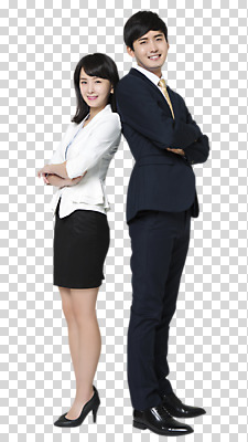 전신 편집이미지 여자 남자 서기 미소 앉기 20대 성인 두명 옆모습 팔짱 한국인 등맞대기 비즈니스맨 비즈니스우먼 PNG 성인만 편집소스 뷰포인트 비즈니스 모션 표정 사람 동양인 청년 직장인 파일형식