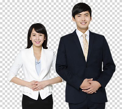 편집이미지 여자 남자 서기 미소 상반신 20대 성인 두명 앞모습 한국인 비즈니스맨 비즈니스우먼 손모으기 PNG 공손 성인만 편집소스 뷰포인트 비즈니스 모션 표정 사람 동양인 손짓 청년 직장인 파일형식