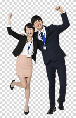 전신 편집이미지 여자 남자 어깨동무 서기 미소 20대 성인 두명 앞모습 파이팅 주먹 한국인 비즈니스맨 비즈니스우먼 PNG 다리들기 성인만 편집소스 뷰포인트 포즈 비즈니스 모션 표정 사람 동양인 청년 직장인 파일형식