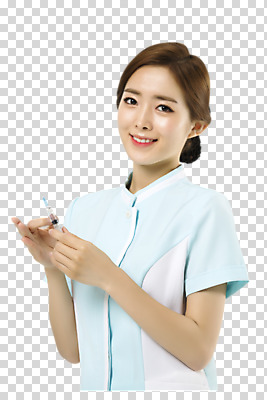 편집이미지 여자 의학 주사기 한명 서기 미소 들기 상반신 20대 성인 앞모습 한국인 간호사 PNG 성인여자한명만 편집소스 1 뷰포인트 의료기기 모션 표정 사람 동양인 청년 의료진 여자한명만 성인여자만 파일형식