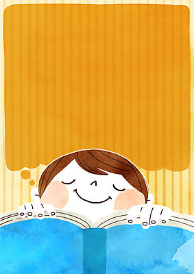 PSD 남자 어린이 말풍선 일러스트 상상 프레임 한명 들기 상반신 책 독서 프레임일러스트 국내일러스트 1 모션 사람 파일형식