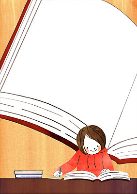 PSD 여자 일러스트 프레임 한명 앉기 상반신 성인 책 독서 기록 책상 프레임일러스트 국내일러스트 1 가구 모션 사람 파일형식