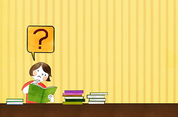 PSD 여자 어린이 일러스트 프레임 한명 들기 앉기 상반신 책 독서 물음표 호기심 발견 찾기 프레임일러스트 국내일러스트 1 기호 감정 컨셉 모션 사람 파일형식