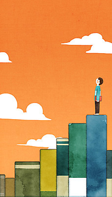 전신 PSD 구름 남자 일러스트 하늘 한명 서기 성인 책 독서 국내일러스트 자연요소 1 모션 사람 파일형식