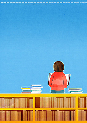 PSD 여자 일러스트 책장 프레임 한명 앉기 상반신 성인 책 독서 프레임일러스트 국내일러스트 1 가구 모션 사람 파일형식