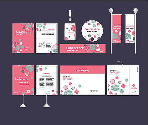 템플릿 배너템플릿 꽃 분홍색 나뭇잎 이벤트 사람없음 세트 쇼핑백 현수막 전단 엽서 초대장 패키지 약도 사원증 박람회 손부채 기업홍보 소봉투 행사세트 행사템플릿 AI파일 식물 배너 컬러 잎 지도 가방 비즈니스 편지봉투 카드_감사 편지 홍보물 파일형식 벡터