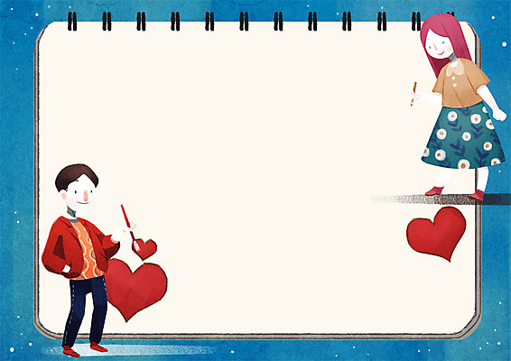 전신 PSD 커플 여자 남자 일러스트 사각프레임 프레임 함께함 광고판 서기 성인 두명 친구 연필 하트 붓 그리기 스케치북 그림 프레임일러스트 국내일러스트 모양 컨셉 관계 모션 학용품 알림판 사람 필기구 사각형 판 파일형식