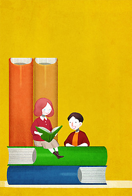 전신 PSD 여자 남자 일러스트 함께함 앉기 상반신 성인 두명 책 친구 독서 국내일러스트 컨셉 관계 모션 사람 파일형식