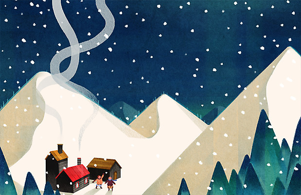 전신 PSD 나무 여자 남자 겨울 일러스트 산 주택 함께함 성인 두명 친구 마을 눈 국내일러스트 자연요소 식물 계절 컨셉 관계 날씨 사람 건물 파일형식