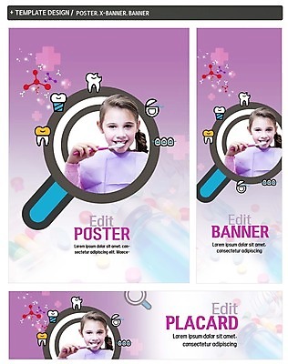 PSD 서양인 배너 배너템플릿 여자 가로배너 ZIP 포스터 세로배너 어린이 의학 돋보기 치과 한명 상반신 세트 알약 양치 현수막 치아 칫솔 약병 소녀한명만 외국인 템플릿 1 병원 사람 가로 세로 위생용품 약 청결 소화기관 병_담는 여자한명만 소녀만 파일형식