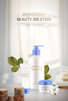 PSD 편집이미지 잎 사람없음 뷰티 화장품 크림 스킨 로션 목화꽃 스킨로션 이미지편집 식물 꽃 파일형식