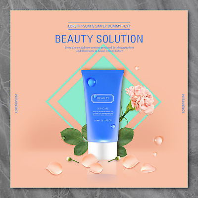 PSD 편집이미지 꽃잎 꽃 잎 사람없음 뷰티 화장품 물방울 마름모 이미지편집 도형 식물 파일형식