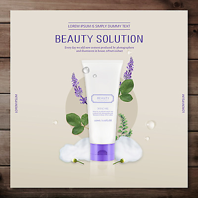 PSD 편집이미지 꽃 잎 사람없음 뷰티 화장품 물방울 클렌징폼 이미지편집 식물 세안용품 파일형식