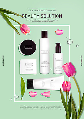 PSD 편집이미지 꽃잎 사각프레임 사람없음 세트 뷰티 사각형 화장품 튤립 물방울 스킨로션 이미지편집 도형 꽃 프레임 파일형식